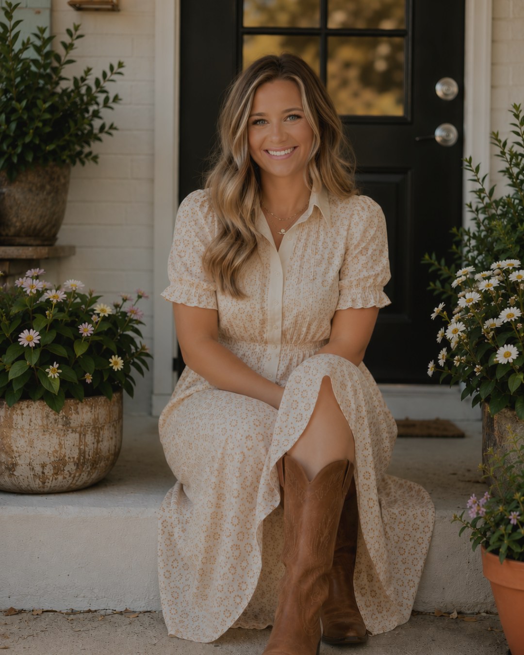 Jordan sitting on a front porch